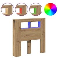 cabecero led madera ingenieria roble artisan 100x185x1035 cm vidaxl