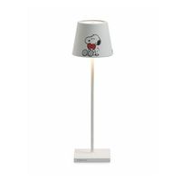lampara de mesa poldina pro peanuts - corazon recargable y regulable con bateria de hasta 12 horas para uso exterior ip65