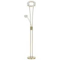 lampara de pie led moderna base de metal con regulador de intensidad iluminacion oficina laton kennet