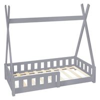 cuna con proteccion anticaida 70x140cm gris claro ecd geramny