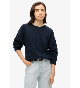 Superdry para mujer. W6110579A Jersey Brushed negro (XL), Casual, Acrílico
