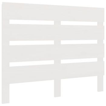 Cabecero Cama Mueble De Dormitorio Madera Maciza De Pino 90 X 3 X 80 Cm Blanco M02_0008751