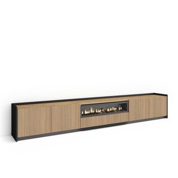 Mueble Tv, Televisión, Muebles De Salón, Almacenaje, 310x50x37 Cm, Para Tv Hasta 80