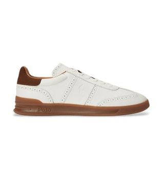 Polo Ralph Lauren para hombre. 809P15727001 Zapatillas Court Aera blanco (45), Piel, Plano, Cordones, Casual