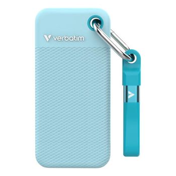 Disco Duro Verbatim Pocket SSD 2TB M.2 USB Tipo C 10 Gbit/s Azul