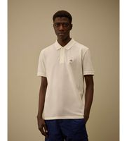 cp company para hombre rccmpl721a005263w polo stretch piquet logo blanco roto m casual algodon manga corta
