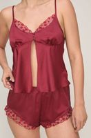 hunkemoller pantalones cortos de pijama chloe rojo