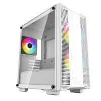 deepcool cc360 argb mid tower matx cristal templado usb 30 blanca