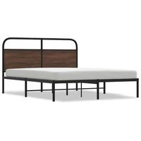 cama matrimonial  cama para adultos  estructura de cama sin colchon 150x200 cm madera marron roble