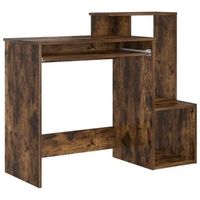 escritorio roble ahumado madera de ingenieria vidaxl