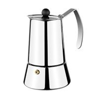 monix eterna - cafetera italiana de acero inoxidable 4 a 10 tazas pequena o grande para cocinas induccion gas vitroceramica