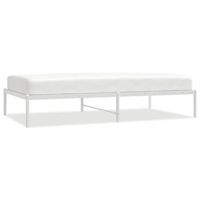 estructura de cama metal blanca 100x190 cm