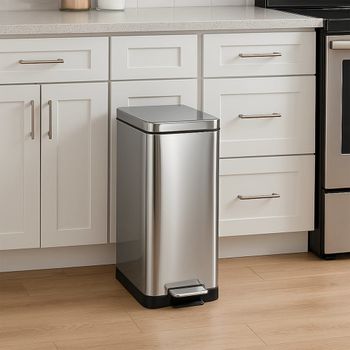 Cubo de basura de cocina de reciclaje plata  50l