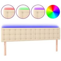 cabecero cama con led  panel de cabecera de tela color crema 200x5x7888 cm