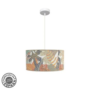 Lámpara de techo colgante Etiopia 40d 1xe27 Blanco/estampado