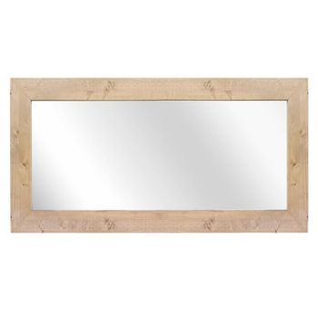Espejo rectangular de madera maciza en tonos claros 70x140cm