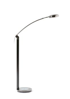 Lámpara pie salón metálico sistema led smd negro-cromo