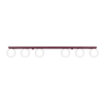 Plafone borgoña acero/vidrio alt. 14.5 cm