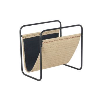 Revistero Metal Ratan 39x26x36 Natural