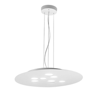 lampara colgante led redonda luna de metal blanco 725x60cm 10 luces gx53 max 10x8w doble emision ip20 bombillas excluidas