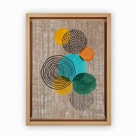 pintura decorativa lienzo lnj519362251054-4666 multicolor 46x66 cm