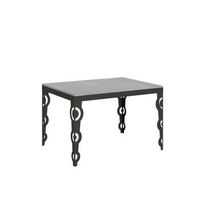 mesa extensible 90x120380 cm karamay evolution cemento estructura antracita