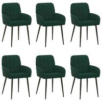 sillas de comedor 6 uds terciopelo verde oscuro vidaxl