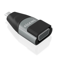adaptador conversor aisens aluminio usb-cm a vga hdb15h gris