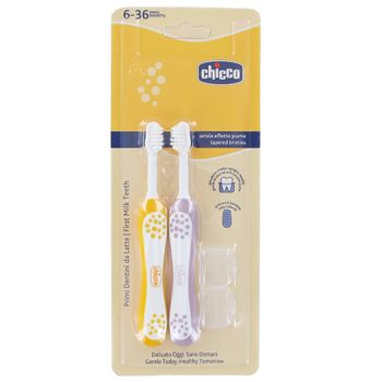 Chicco Pack Cepillos Dental 6 - 36 Meses Lila / Amarillo