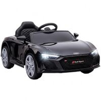 aiyaplay coche electrico para ninos audi r8 spyder 12 v con mando 24g 2 motores arranque suave y suspension trasera negro   aosom espana