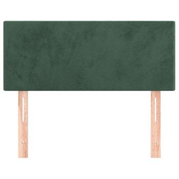 Cabecero Cama Mueble De Dormitorio De Terciopelo Verde Oscuro 90 X 5 X 78/88 Cm Verde M02_0008633