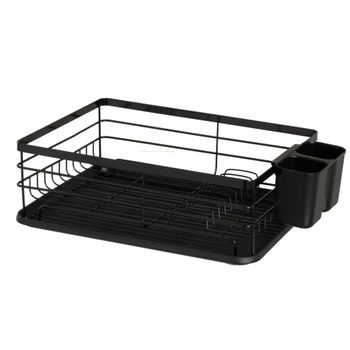 Escurreplatos metal negro escurrecubie 42x31x14
