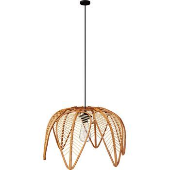 Lámpara De Techo En Ratán - Estilo Boho Bali - Cardenia Natural