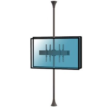 Kimex Soporte de Suelo/Techo Inclinable para 2 Pantallas 32''-75'' VESA 600x400 Máx. 30Kg