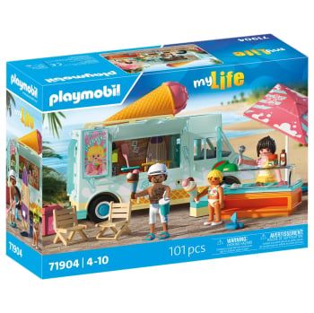 PLAYMOBIL My Life Camión de Helados con Tienda de Surf, Juego de figuras +4 años - 71904