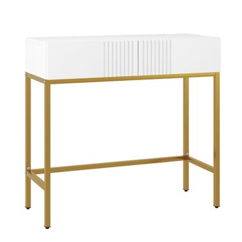 Mesa consola 80x31.5x75 cm blanco