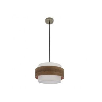Colgante Myriam 1xe27 Cuero/madera Oscura Regx40x40 Cm