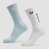 calcetines para correr mp move club paquete de 2 pares - azul bebeblanco - uk 6-8