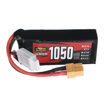 Batería LiPo ZOP Power 11.1V 1050mAh 150C 3S con conecto XT60 para dron RC