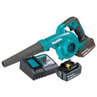 makita - soplador makita dub185rtj 18v 3 velocidades 192 mh  bateria 60 ah  cargador