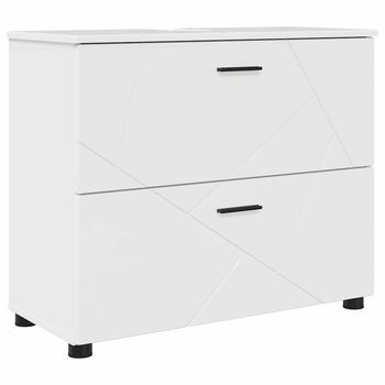 Gabinete De Baño Con Cajón Brillante 76,5 X 35 X 64 Cm Vidaxl