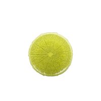 plato plano verde 28cm - limon - lote de 6
