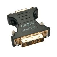 cambiador de ganero para cable vga dvi-i negro oro lindy 41199