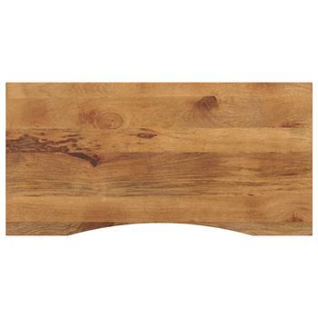 Tablero Escritorio Con Curva Madera Mango Rugosa 110x60x2,5 Cm Vidaxl