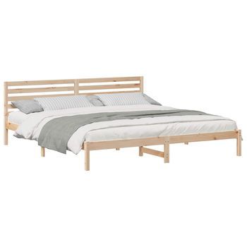 Estructura De Cama Marrón 200 X 210 Cm Madera De Pino Macizo Vidaxl