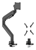aisens soporte de mesa pro contrapeso giratorio e inclinable para monitor tv 27kg 3 pivotes 1 brazo de 24 57 negro