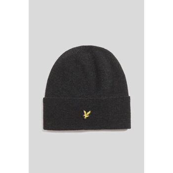 Lyle & Scott Gorro HE2314A LAMBSWOOL BLEND RIBBED-W155 JET BLACK MARL para hombre