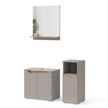 Mueble Lavabo  Marelle 3 Piezas, Con Armario Midi Vicco