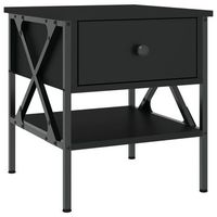 mesita de noche madera de ingenieria negro 40x42x45 cm vidaxl