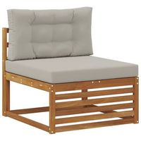 sofa central de exterior madera de acacia solida natural vidaxl